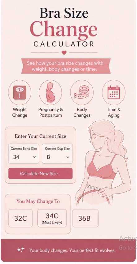 Bra Size Change Calculator