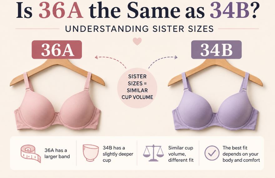 Is 36A the Same as 34B? Understanding the Difference in Bra Sizes
